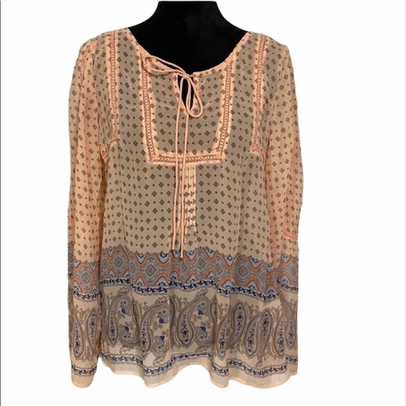 Blu Pepper Orange Boho Tunic Size Small - Picture 1 of 10
